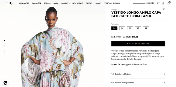 Com vestido Georgette floral azul avaliado em R$ 3.490, Virgínia mostra que moda nacional também é sinônimo de sofisticação