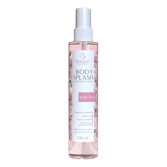 Body Splash Belle Rose (Bio Instinto) 130ml | R$12,49 - Delicado e romântico, ele perfuma a pele enquanto prolonga a sensação de frescor após o banho