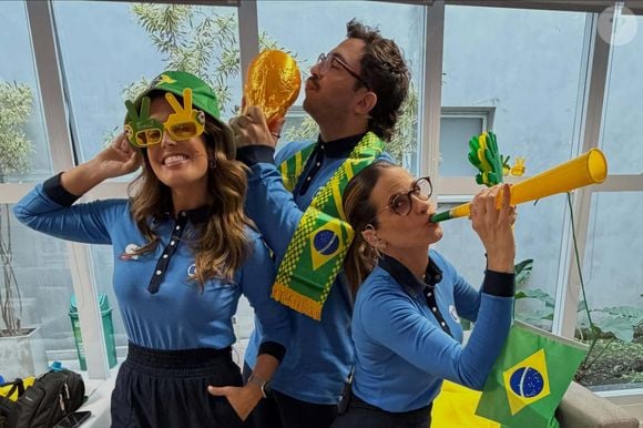 Joanna de Assis em foto dos bastidores da cobertura da Copa do Mundo 2026 do Sportv: jornalista enviou mensagem às meninas que querem trabalhar no ramo esportivo na TV. 'Não quero que as meninas que sonham em ser jornalistas esportivas pensem que elas têm validade'