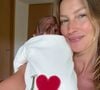 Neste ano, Gisele Bündchen deu à luz River, seu caçula que tem poucos meses de vida