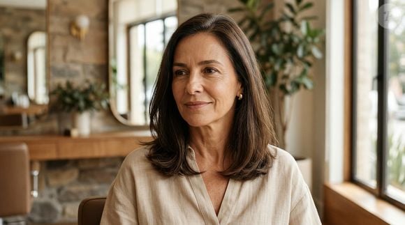 O long bob na altura da clavícula é uma alternativa para mulheres com mais de 50 anos que desejam valorizar visualmente a densidade dos cabelos finos sem abrir mão do movimento e da versatilidade