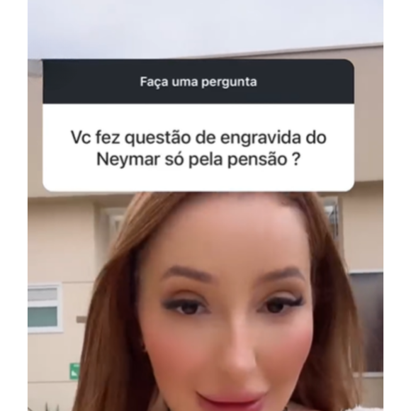 Apesar de afirmar que o teste deu positivo, Any não revelou quem seria o pai da criança. No entanto, mencionou que não precisa de pensão de ninguém, sugerindo que a possível paternidade de Neymar ainda é uma incógnita.