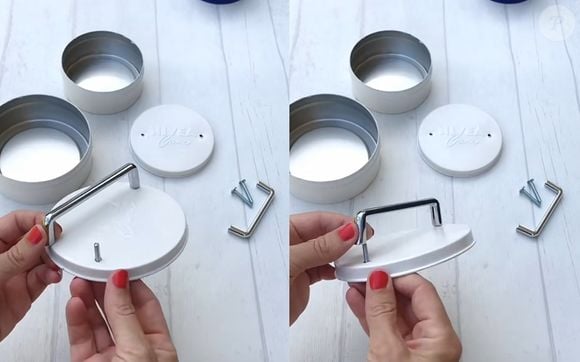Instale um puxador, fixando-o com os parafusos
