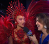 Virgínia Fonseca foi entrevistada por Mariana Gross antes do desfile da Grande Rio, tal como Viviane Araújo