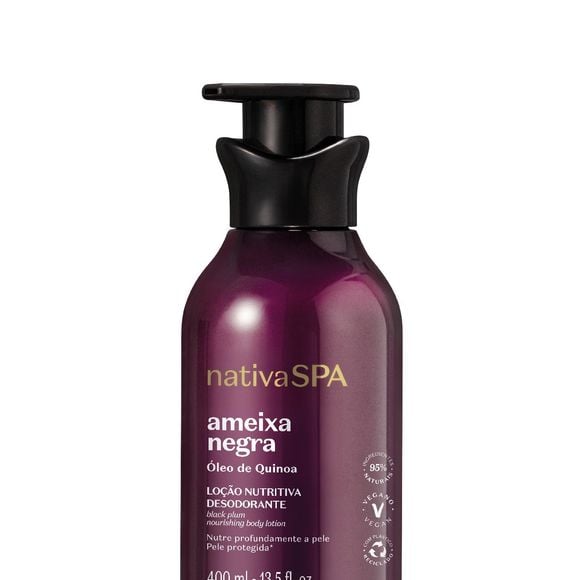 Loção Hidratante Desodorante Corporal Nativa SPA Ameixa Negra (O Boticário) - 400ml | R$ 66,90 - ideal para quem ama perfumação prolongada, a loção corporal hidrata profundamente enquanto deixa na pele a fragrância marcante e sofisticada das ameixas