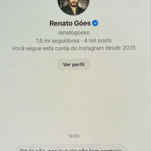 Paulo Ferreira copartilha no Instagram mesnagem de Renato Góes