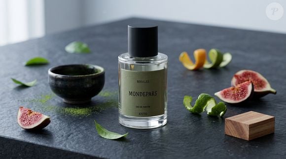 Segundo o Steal The Look, Kyoto é a primeira fragrância criada pela Mondepars, com laranja amarga e bergamota na saída, matcha, figo e cassis no coração e cedro e coco na base