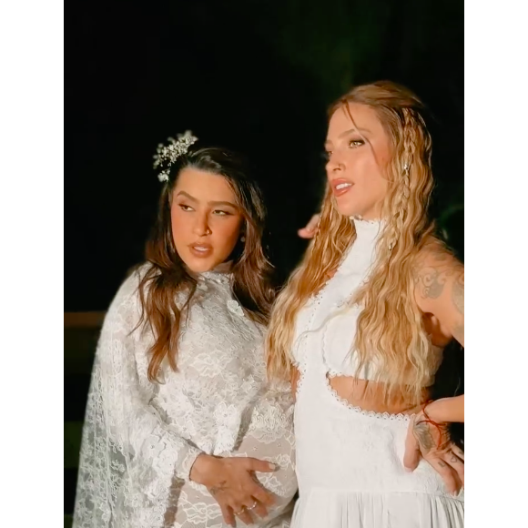 Vestido de Lauana Prado teve ainda um véu que deu um toque de classicismo para a produção