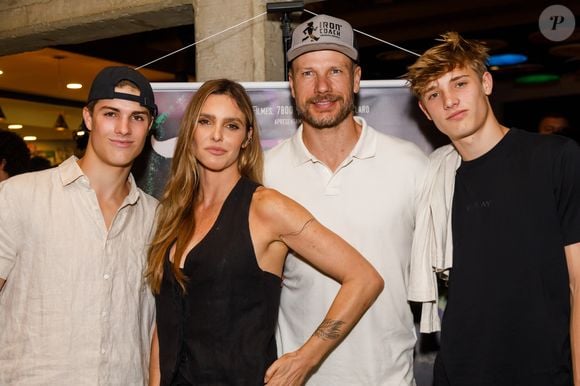Rodrigo Hilbert e os filhos João e Francisco