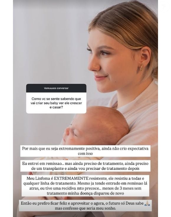 Com câncer, Isabel Veloso fez forte desabafo em relação ao seu futuro com o filho, de 5 meses