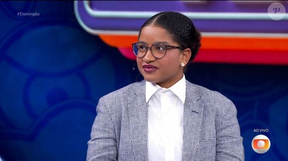 Tia Milena roubou a cena também nos bastidores do 'Domingão'