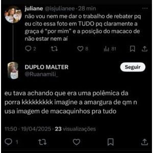 "Sério… que coisa desnecessária", lamentou a estudante, que preferiu não comentar sobre o assunto