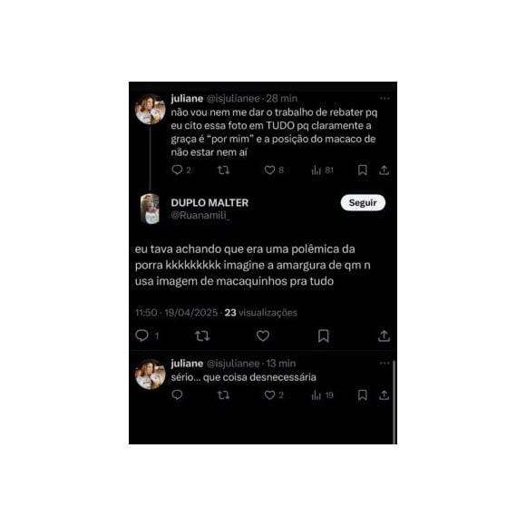 "Sério… que coisa desnecessária", lamentou a estudante, que preferiu não comentar sobre o assunto