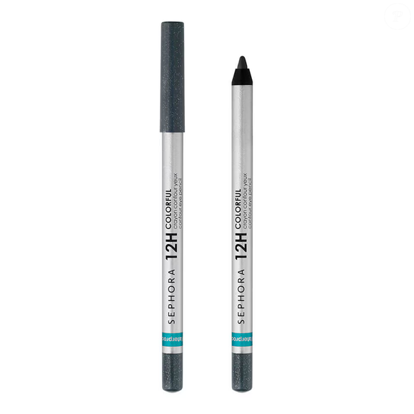 O Lápis 12h Colorful, da Sephora, é uma alternativa para quem procura um delineado esfumado com acabamento suave. Na tonalidade Midnight, o produto tem textura cremosa e fórmula resistente à água, características que ajudam a criar uma maquiagem sofisticada para destacar os olhos castanhos