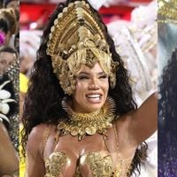 O antes e depois de Evelyn Bastos, rainha de bateria da Mangueira no Carnaval 2026: 21 fotos reúnem de fantasia polêmica a make banhada a ouro 18k