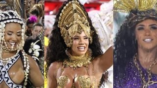 O antes e depois de Evelyn Bastos, rainha de bateria da Mangueira no Carnaval 2026: 21 fotos reúnem de fantasia polêmica a make banhada a ouro 18k