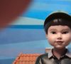 A boneca e seu namorado segurariam as cancelas de frente um para o outro, abaixando quando a música parasse
