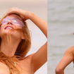 Marina Ruy Barbosa dá 'ajeitadinha' em biquíni e bumbum da atriz rouba a cena em dia de praia. Fotos!