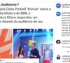Em rede social, Eliana respondeu a fã sobre comemorar audiência: 'Sempre de forma respeitosa! Sempre!'