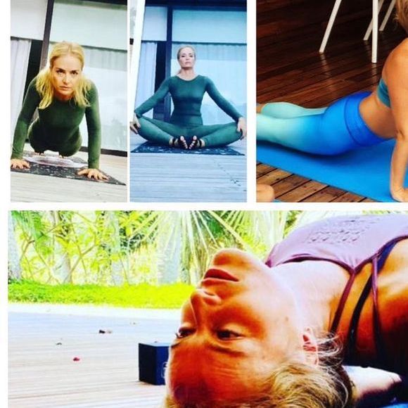 Angélica compartilha progresso na prática de ioga e amigas famosas prestam apoio