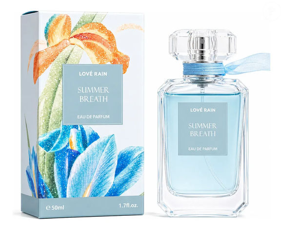 O Summer Breath, da Lové Rain, tem 50 ml e aparece por R$ 42,99, com uma proposta floral fresca, elegante e refrescante