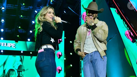 Zé Felipe disparou rumores de affair com Duda Bertelli após receber a cantora em seu show na Festa do Peão de Barretos