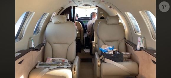 Cabine do Cessna Citation Bravo, modelo de jatinho usado por Zezé Di Camargo em viagens frequentes pelo país