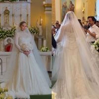 Casamento de Hulk e Camila Ângelo: os detalhes do vestido deslumbrante que marcou a celebração