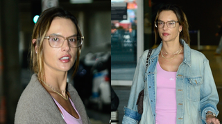 Esse tênis New Balance cinza usado por Alessandra Ambrosio em aerolook rosa pastel é tão confortável e versátil que vai ser seu novo desejo para 2026