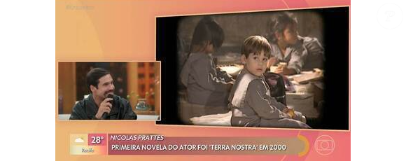 Nicolas Prattes relembrou suas cenas na novela 'Terra Nostra' durante papo com Patrícia Poeta