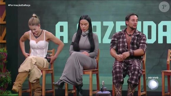 Saory Cardoso, Tàmires Assis e Luiz Mesquita disputam a 11ª roça de 'A Fazenda 17'