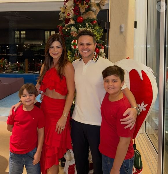 Matheus Aleixo e Paula Aires são pais de Davi, de 10 anos, e João Pedro, de 7