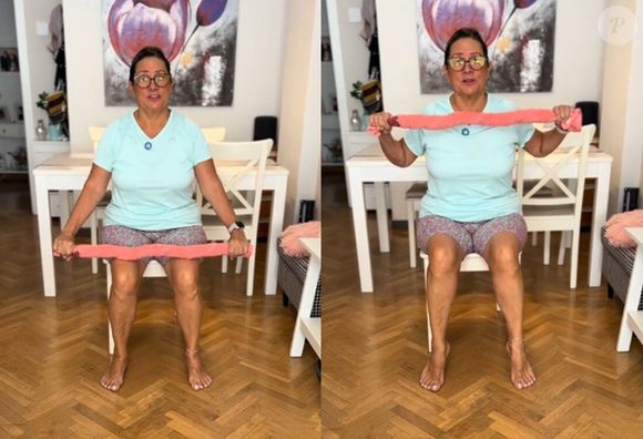A elevação dos braços com levantamento dos calcanhares melhora a circulação e o impulso ao caminhar