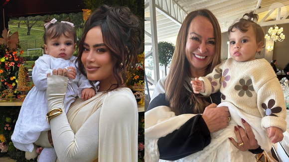 Nadine Gonçalves e Rafaella Santos também marcaram presença e, em clima de paz familiar, se declararam à pequena Helena durante a comemoração de seu aniversário