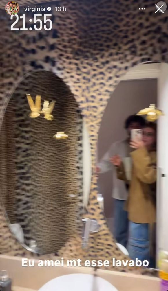 Em outro momento, Virginia Fonseca mostrou a decoração do lavabo aos seguidores, detalhando que adorou a decoração.