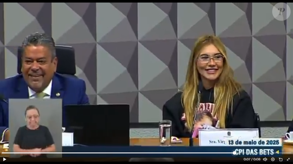 Virginia Fonseca marcou presença em seu depoimento no senado.