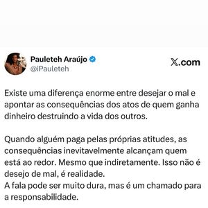 Depois da polêmica, Luana Piovani compartilhou um post a defendendo dizendo que Virgínia 'ganha dinheiro destruindo a vida dos outros'