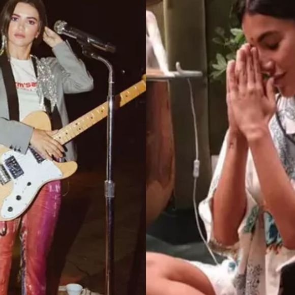 Manu Gavassi continuou usando sua plataforma vermelha que foi sucesso no 'BBB 20'