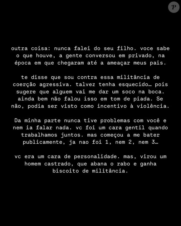 Leo Lins usou seu Instagram para atacar Marcos Mion