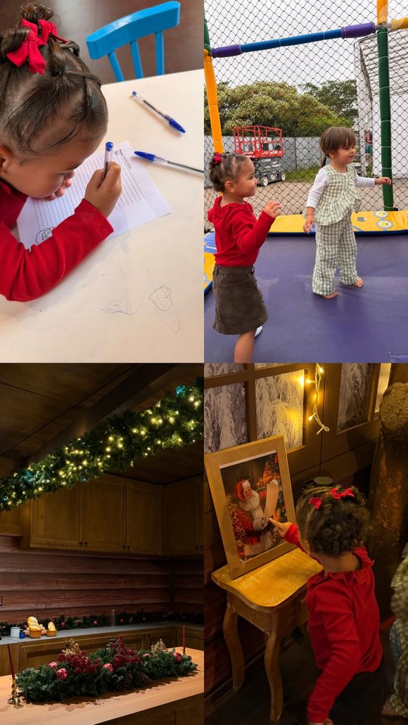 Filha de Neymar, Mavie escreveu carta para Papai Noel durante passeio com a mãe, Bruna Biancardi