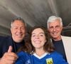 Filha atriz de Maradona assistiu Inglaterra x Argentina com amigos do pai, Carlos Tapia e Ricardo Omar Giusti