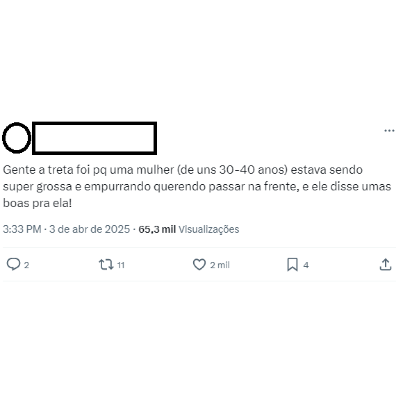 Bruno Gagliasso ‘disse umas boas’ para uma mulher que empurrou o público, formado majoritariamente por crianças e adolescentes, para chegar na frente do palco