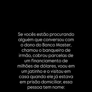 Em outra publicação, Gabriela Prioli mencionou o senador Flávio Bolsonaro (PL) ao comentar as relações dele com Daniel Vorcaro. Segundo a Band, a apresentadora fez referência a contatos entre os dois, a um financiamento e a visitas ao banqueiro. A reportagem ressalta que as declarações de Prioli não comprovam, por si só, a prática de irregularidades pelo parlamentar