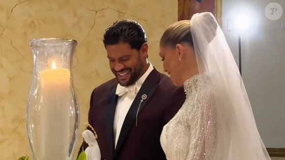 Hulk e Camila Ângelo se casaram primeiramente na igreja