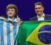 Jatinho da suposta fuga de Flávio Bolsonaro para Argentina é de empresa usada por Javier Milei; ex-candidato está com passaporte apreendido pela PF e proibido pela Justiça de deixar o Brasil
