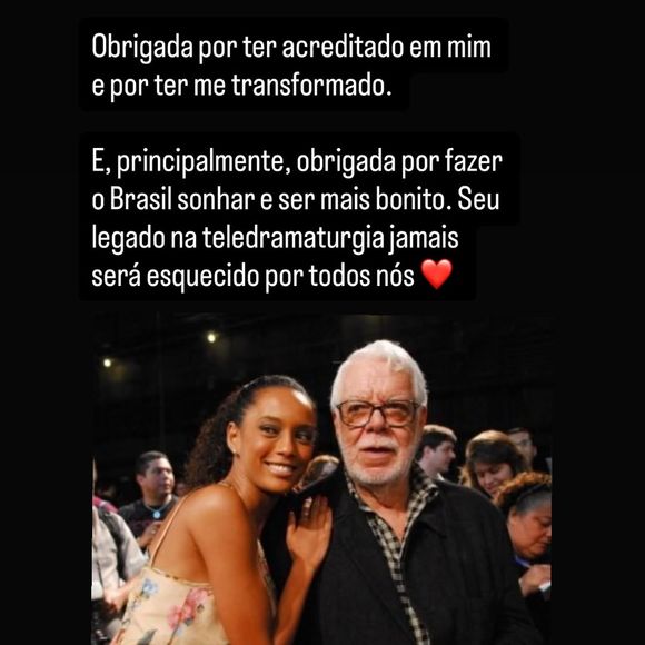 Uma das Helenas de Manoel Carlos, Taís Araújo emocionou o público com sua despedida do autor