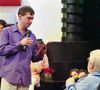 Serginho Groisman em foto do 'Programa Livre' com Jô Soares quando ambos eram contratados do SBT