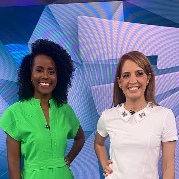 Maju Coutinho é apresentadora do 'Fantástico' com Poliana Abritta