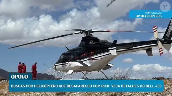 De acordo com o g1, o helicóptero que transportava Rick, Bruno Avelar, Paulo Soares, o piloto Antônio e o copiloto Leopoldo era um Bell 430, fabricado em 2001