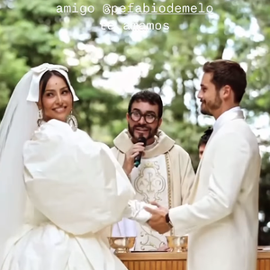 Casamento de Sabrina Sato e Nicolas Prattes foi celebrado pelo Pe. Fábio de Melo